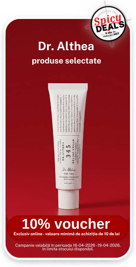 Promotie cu 10% voucher aplicat in cos la Dr. Althea - Spicy Deals